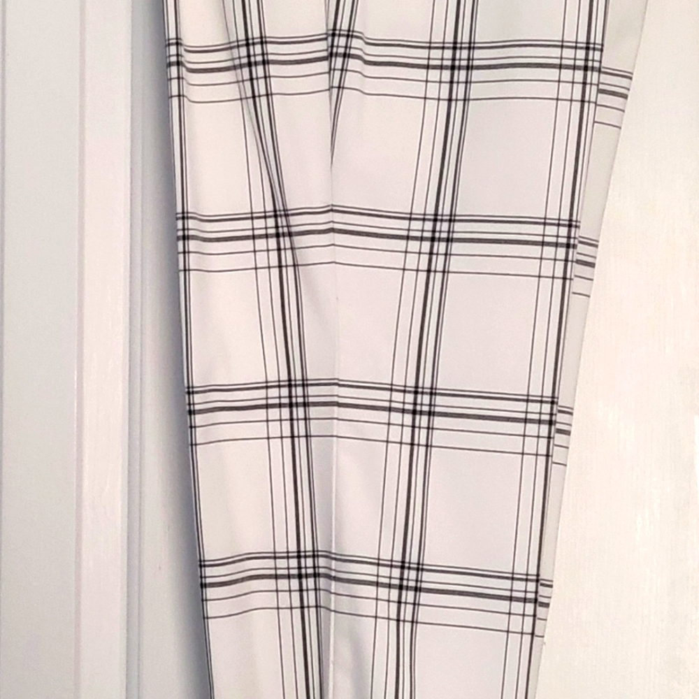 Black and white checkered slacks by 7th Avenue